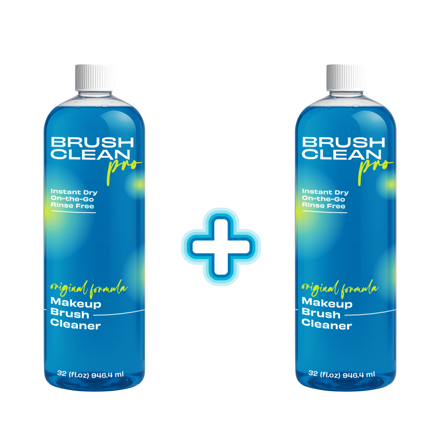 Makeup Brush Cleaner – Quick-Dry, Rinse-Free Formula, 16 oz (2 Pack of 16 oZ)